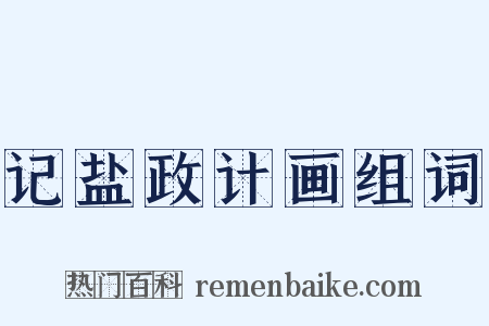 记盐政计画组词是什么意思的图片